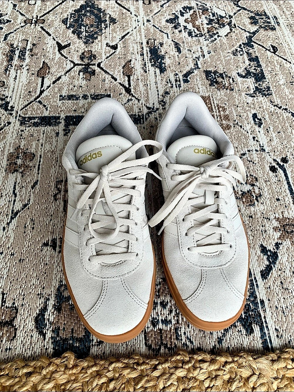 Adidas VL Court Bold Platform Casual Sneakers in the Alumina/White/Gum